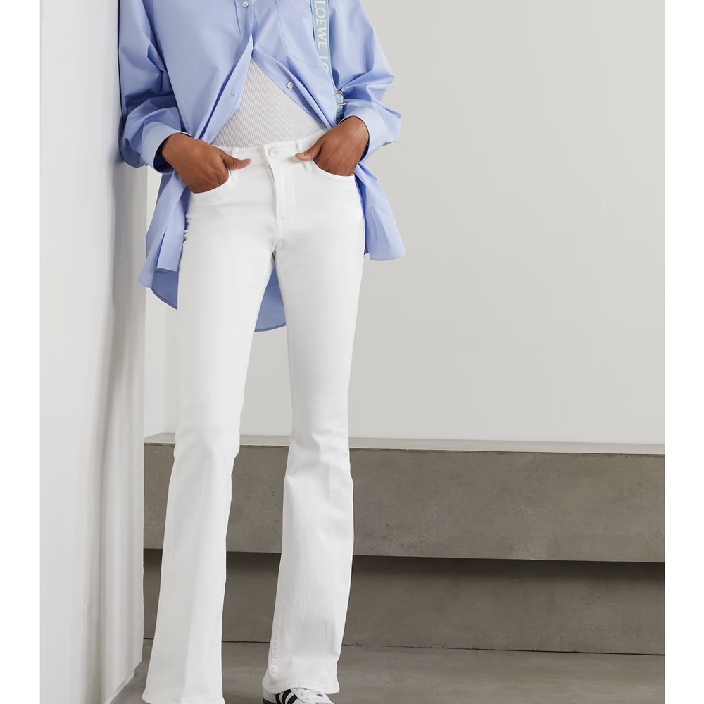 Frame Denim Women's Le High Flare (signature) white jeans